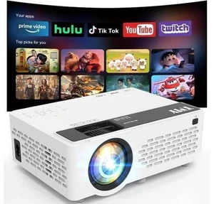1080P Full HD Portable Mini Projector, Upgraded Bluetooth Movie Projector with Screen, Compatible with TV Stick Smartphone/HDMI/USB, Indoor & Outdoor Use built in Apps 1080P Full HD Portable Mini Projector, Upgraded Bluetooth Movie Projector with Screen, Compatible with TV Stick Smartphone/HDMI/USB, Indoor & Outdoor Use built in Apps
