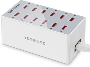 USB Charger 12-Ports USB Charging Station for Multiple Devices USB Wall Charger Power Hub Strip Smart Plug Charging Dock Block for iPhone Xs/XR,iPad,iPod,Galaxy S9/S8,Laptops and Smart Phones 60W USB Charger 12-Ports USB Charging Station for Multiple Devices USB Wall Charger Power Hub Strip Smart Plug Charging Dock Block for iPhone Xs/XR,iPad,iPod,Galaxy S9/S8,Laptops and Smart Phones 60W