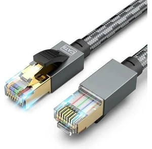 SNANSHI 150 ft Ethernet Cable, CAT 8 Heavy Duty 26AWG Nylon Braided High Speed Cat8 Network LAN Patch Cord, 40Gbps 2000Mhz SSTP Double Shielded Cat8 Ethernet Cable RJ45 Cable SNANSHI 150 ft Ethernet Cable, CAT 8 Heavy Duty 26AWG Nylon Braided High Speed Cat8 Network LAN Patch Cord, 40Gbps 2000Mhz SSTP Double Shielded Cat8 Ethernet Cable RJ45 Cable