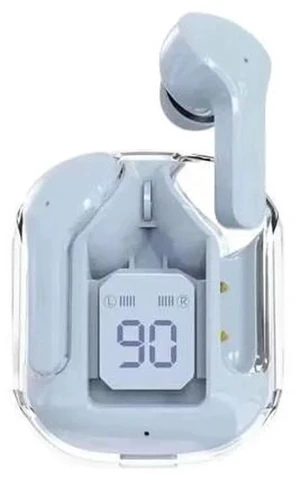 Air31 TWS Wireless Earphones Transparent in Ear Headset ENC Sports Headphones LED Power Digital Display Stereo Sound Earbuds Sky Blue Air31 TWS Wireless Earphones Transparent in Ear Headset ENC Sports Headphones LED Power Digital Display Stereo Sound Earbuds Sky Blue