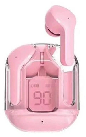 Air31 TWS Wireless Earphones Transparent in Ear Headset ENC Sports Headphones LED Power Digital Display Stereo Sound Earbuds Pink Air31 TWS Wireless Earphones Transparent in Ear Headset ENC Sports Headphones LED Power Digital Display Stereo Sound Earbuds Pink