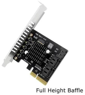 PCIe To 5 Ports SATA 3 III 3.0 6 Gbps SSD Adapter PCI-e 4x PCI Express X4 Controller Board Expansion Card Support X8 X16 JMB585 Color: Red PCIe To 5 Ports SATA 3 III 3.0 6 Gbps SSD Adapter PCI-e 4x PCI Express X4 Controller Board Expansion Card Support X8 X16 JMB585 Color: Red