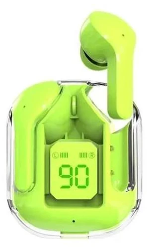 Air31 TWS Wireless Earphones Transparent in Ear Headset ENC Sports Headphones LED Power Digital Display Stereo Sound Earbuds Green Air31 TWS Wireless Earphones Transparent in Ear Headset ENC Sports Headphones LED Power Digital Display Stereo Sound Earbuds Green