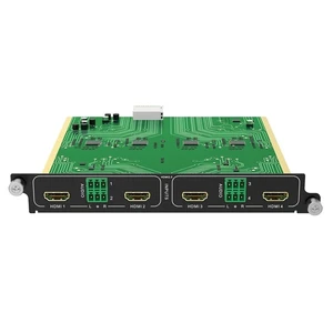 4K@60Hz HDMI Input Card 4 Port (1-Card 4-Port) for Modular Matrix Switcher Video Wall Controller w/Audio Input, 18Gbps, EDID, Seamless Switching 4K@60Hz HDMI Input Card 4 Port (1-Card 4-Port) for Modular Matrix Switcher Video Wall Controller w/Audio Input, 18Gbps, EDID, Seamless Switching