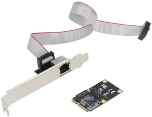 2.5G Ethernet Card, Mini PCI-E Network Adapter with Realtek RTL8125B, 10/100/1000/2500Mbps RJ45 LAN Controller, Support Windows/Linux for Desktop PC NAS 2.5G Ethernet Card, Mini PCI-E Network Adapter with Realtek RTL8125B, 10/100/1000/2500Mbps RJ45 LAN Controller, Support Windows/Linux for Desktop PC NAS