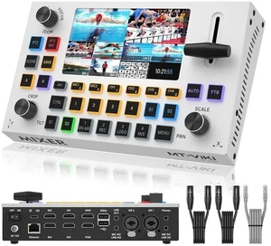Live Streaming Video Switcher - 4 HDMI Inputs, 5.5-inch LCD Screen, PTZ Control, Chroma Key, USB 3.0 Streaming, Ideal for Live Events, Weddings, Broadcasts Live Streaming Video Switcher - 4 HDMI Inputs, 5.5-inch LCD Screen, PTZ Control, Chroma Key, USB 3.0 Streaming, Ideal for Live Events, Weddings, Broadcasts