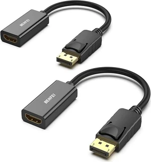 2 Pack DisplayPort to HDMI Adapter 4K Unidirectional DisplayPort DP Computor to HDMI Monitor Connection Adapter Compatible with Laptop PC Monitor TV Projector 2 Pack DisplayPort to HDMI Adapter 4K Unidirectional DisplayPort DP Computor to HDMI Monitor Connection Adapter Compatible with Laptop PC Monitor TV Projector