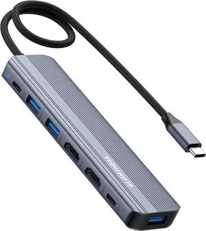 USB C Hub Docking Station Dual Monitor for Laptop MacBook Air/Pro Dock Adapter Multiport Dongle with 2 HDMI Ports 4K 60Hz 100W PD Charging 3 USBA 3.0 & USBC USB C Hub Docking Station Dual Monitor for Laptop MacBook Air/Pro Dock Adapter Multiport Dongle with 2 HDMI Ports 4K 60Hz 100W PD Charging 3 USBA 3.0 & USBC