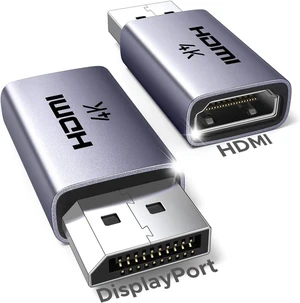 4K DisplayPort to HDMI 2-Pack Adapter Unidirectional Display Port 1.2 to HDMI 1.4 Male to Female Converter Aluminum Adapter Compatible with Desktop Laptop Monitor HDTV AMD NVIDIA 4K DisplayPort to HDMI 2-Pack Adapter Unidirectional Display Port 1.2 to HDMI 1.4 Male to Female Converter Aluminum Adapter Compatible with Desktop Laptop Monitor HDTV AMD NVIDIA