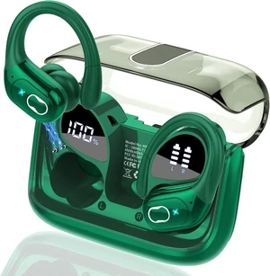 AI Translation Earbuds Real Time, 164 Language Translator Earbud 3-in-1 Bluetooth 5.4 Translator Earbuds with 6 Translation Modes, 75H Translators Headphones with APP for Travel Business, Dark Green AI Translation Earbuds Real Time, 164 Language Translator Earbud 3-in-1 Bluetooth 5.4 Translator Earbuds with 6 Translation Modes, 75H Translators Headphones with APP for Travel Business, Dark Green