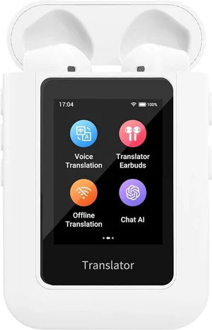 XUPURTLK Language Translator Device, Translation Earbuds Real Time with 144 Languages, Translator Device with AI Translator Earbuds Support ChatGPT/Recording, Portable Language Translator No Need APP XUPURTLK Language Translator Device, Translation Earbuds Real Time with 144 Languages, Translator Device with AI Translator Earbuds Support ChatGPT/Recording, Portable Language Translator No Need APP
