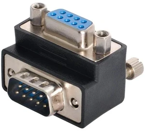 xiwai DB9P 90 Degree Down Angled Gender Changer D-Sub 9Pin RS232 Male to Female Connector Serial Port Extension Adapter xiwai DB9P 90 Degree Down Angled Gender Changer D-Sub 9Pin RS232 Male to Female Connector Serial Port Extension Adapter