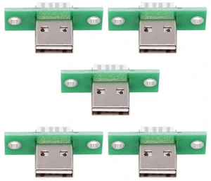 5pcs/Set DIY OEM USB Type-A Male Plug Connector with Panel Mount Solder Type Reversible Design 5pcs/Set DIY OEM USB Type-A Male Plug Connector with Panel Mount Solder Type Reversible Design