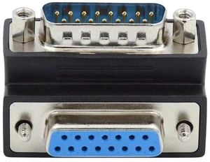 xiwai DB15 Serial Adapters D-SUB 15-pin RS232 D-subminiature Adapter Male to Female with Screw Nuts DB Connector Down 90 Degree Angled xiwai DB15 Serial Adapters D-SUB 15-pin RS232 D-subminiature Adapter Male to Female with Screw Nuts DB Connector Down 90 Degree Angled