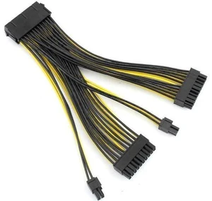 24P 20+4 Pin Dual PSU Power Supply Cable,18AWG ATX Motherboard Mainboard Adapter Connector Cable Mining Extension Cable - 20cm (10 Pcs) 24P 20+4 Pin Dual PSU Power Supply Cable,18AWG ATX Motherboard Mainboard Adapter Connector Cable Mining Extension Cable - 20cm (10 Pcs)