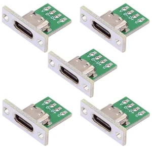 xiwai 5pcs USB Type C Female Socket DIY OEM PC Board 24pin USB 2.0 Pinout Panel Mount Type Connector for Repair Replacement Parts xiwai 5pcs USB Type C Female Socket DIY OEM PC Board 24pin USB 2.0 Pinout Panel Mount Type Connector for Repair Replacement Parts