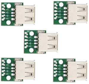 5pcs/Set DIY OEM USB2.0 Type-A Female Receptacle Socket Connector with Flange PCB Mounting Assembly Solder Type 480Mbps 5pcs/Set DIY OEM USB2.0 Type-A Female Receptacle Socket Connector with Flange PCB Mounting Assembly Solder Type 480Mbps