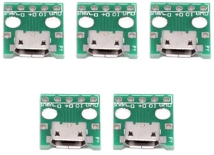 5pcs/Set DIY OEM USB2.0 Micro-B Female Receptacle Socket Connector with Flange PCB Mounting Assembly Solder Type 480Mbps 5pcs/Set DIY OEM USB2.0 Micro-B Female Receptacle Socket Connector with Flange PCB Mounting Assembly Solder Type 480Mbps