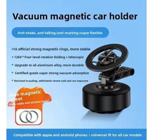 X91 Central Control Screen Vacuum Adsorption for for Car Navigation Phone Holder Foldable Rotating Magnetic Black X91 Central Control Screen Vacuum Adsorption for for Car Navigation Phone Holder Foldable Rotating Magnetic Black