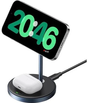MagFlow 2-in-1 Magnetic Wireless Charging Stand Fast Wireless Charger for iPhone 17 16 15 14 13 12 Series and AirPods MagSafe Compatible Qi Charging Stand with 3 FT USB-C Cable (No AC Adapter) MagFlow 2-in-1 Magnetic Wireless Charging Stand Fast Wireless Charger for iPhone 17 16 15 14 13 12 Series and AirPods MagSafe Compatible Qi Charging Stand with 3 FT USB-C Cable (No AC Adapter)