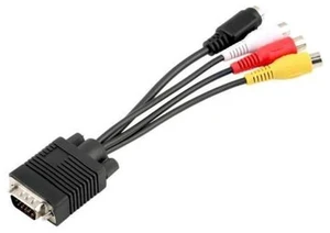 VGA SVGA to S-VIDEO 3 RCA Female Converter Cable VGA to Video TV Out S-Video AV Adapter VGA SVGA to S-VIDEO 3 RCA Female Converter Cable VGA to Video TV Out S-Video AV Adapter
