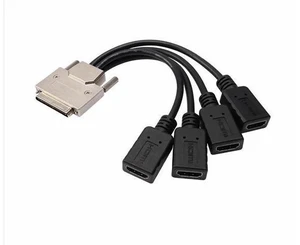 VHDCI Breakout Cable&Adapter-VHDCI(SCSI 68Pin) M to 4-Port HDMI AF Splitter Breakout Cable for NVIDIA and VisionTek Graphics Cards VHDCI Breakout Cable&Adapter-VHDCI(SCSI 68Pin) M to 4-Port HDMI AF Splitter Breakout Cable for NVIDIA and VisionTek Graphics Cards