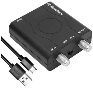 HDM61 HDMI to Coax Adapter, 1080P HDMI to RF Converter with NTSC Format Output CH3/CH4 Plug and Play RF Modulator for TV Antenna Signal HDM61 HDMI to Coax Adapter, 1080P HDMI to RF Converter with NTSC Format Output CH3/CH4 Plug and Play RF Modulator for TV Antenna Signal
