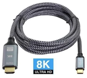 USB-C Type-C USB4 Source to HDTV 2.0 Display 8K UHD 4K DP to HDTV Male Monitor Cable Connector 1.8m 6ft USB-C Type-C USB4 Source to HDTV 2.0 Display 8K UHD 4K DP to HDTV Male Monitor Cable Connector 1.8m 6ft