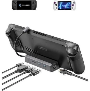 Docking Station for Steam Deck/ROG Ally/Legion Go/MSI Claw, 5-in-1 Steam Deck Dock with HDMI 4K@60Hz, 100Mbps Ethernet, Dual USB-A 2.0 and 100W Charge Compatible with Steam Deck OLED-HB0602 Docking Station for Steam Deck/ROG Ally/Legion Go/MSI Claw, 5-in-1 Steam Deck Dock with HDMI 4K@60Hz, 100Mbps Ethernet, Dual USB-A 2.0 and 100W Charge Compatible with Steam Deck OLED-HB0602