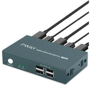 Steetek KVM Switch HDMI, 2 Port KVM Switch 4K@30Hz with 4 USB 2.0 Ports, HDMI KVM Switch 2 Computer 1 Monitor with Button Switch, USB KVM Switch with 2 HDMI and 2 USB Cables Steetek KVM Switch HDMI, 2 Port KVM Switch 4K@30Hz with 4 USB 2.0 Ports, HDMI KVM Switch 2 Computer 1 Monitor with Button Switch, USB KVM Switch with 2 HDMI and 2 USB Cables
