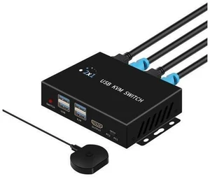 KVM Switcher 2 Port hdmi 4K@60Hz,USB3.0, kvm Switch 1 Monitors 2 Computers and USB Switch 4 hubs, USB switcher 2 Computers km Keyboard Mouse Switch,Printer, Button and Desktop Controller Switching KVM Switcher 2 Port hdmi 4K@60Hz,USB3.0, kvm Switch 1 Monitors 2 Computers and USB Switch 4 hubs, USB switcher 2 Computers km Keyboard Mouse Switch,Printer, Button and Desktop Controller Switching