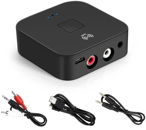 RCA Bluetooth Music Receiver NFC Bluetooth Receiver, Bluetooth 5.0 Car/Home Audio Adapter for Speakers RCA Bluetooth Music Receiver NFC Bluetooth Receiver, Bluetooth 5.0 Car/Home Audio Adapter for Speakers