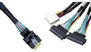 75CM 74Pin to Dual 68Pin Data Cable with Power, PCIe 8X to Dual Channel Conversion Cord 75CM 74Pin to Dual 68Pin Data Cable with Power, PCIe 8X to Dual Channel Conversion Cord