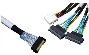 PCIe 5.0 MCIO Mini Cooledge IO Cable, 74Pin x8 to Dual 68Pin Splitter Cable with Power, 80cm Server Storage Cable PCIe 5.0 MCIO Mini Cooledge IO Cable, 74Pin x8 to Dual 68Pin Splitter Cable with Power, 80cm Server Storage Cable