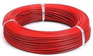 UL2468 24AWG Tinned Copper Wire 10M/33Ft 300V 80°C PVC Dual Parallel Cable for LED Lighting Electronics UL2468 24AWG Tinned Copper Wire 10M/33Ft 300V 80°C PVC Dual Parallel Cable for LED Lighting Electronics