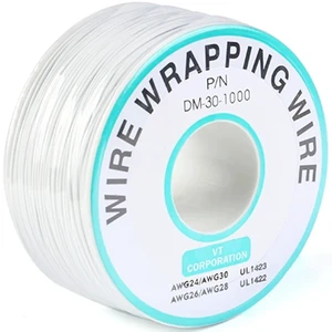 White Electronic Wire DM-30-1000 - 30 AWG Single Core Tinned Copper Solid Cable, 250M, P/N PCB White Electronic Wire DM-30-1000 - 30 AWG Single Core Tinned Copper Solid Cable, 250M, P/N PCB