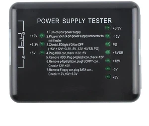 PC Power Supply Tester ATX Power Supply Diagnostic Tool, Computer PSU Tester, Digital LCD Display for Voltage Testing, PC Power Checker for Desktop Power Supplies PC Power Supply Tester ATX Power Supply Diagnostic Tool, Computer PSU Tester, Digital LCD Display for Voltage Testing, PC Power Checker for Desktop Power Supplies