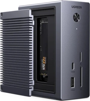 UGREEN Revodok NVMe Docking Station 10-in-1 USB-C Hub 4K@60Hz HDMI, M.2 NVMe SSD Enclosure, 10Gbps USB-C/A, 100W PD Charging, Gigabit Ethernet, SD/TF for MacBook M5, Mac mini M4, Windows Laptop UGREEN Revodok NVMe Docking Station 10-in-1 USB-C Hub 4K@60Hz HDMI, M.2 NVMe SSD Enclosure, 10Gbps USB-C/A, 100W PD Charging, Gigabit Ethernet, SD/TF for MacBook M5, Mac mini M4, Windows Laptop