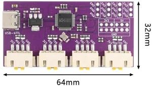 USB to 4 Channels Ways TTL Serial Port USB Type-C Interface 6Mbps CH344 CH348 Chip Communication Conversion Module USB to 4 Channels Ways TTL Serial Port USB Type-C Interface 6Mbps CH344 CH348 Chip Communication Conversion Module
