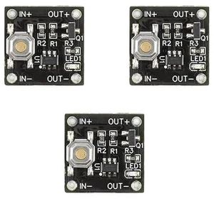 3PCS Single Bond Button Bistable Switch Module 2.2-5V 0.5uA Continuous Load 2A Low Power Micro One Key Switch YR-1006 3PCS Single Bond Button Bistable Switch Module 2.2-5V 0.5uA Continuous Load 2A Low Power Micro One Key Switch YR-1006