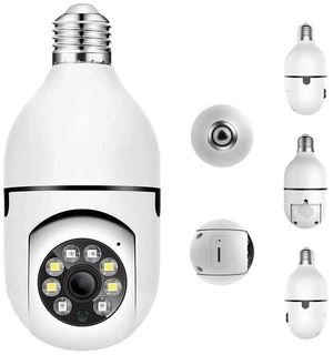 E27 Light Bulb Security Camera 1080P HD, 360° Panoramic, WiFi Remote Monitoring, Night Vision, Two-Way Audio E27 Light Bulb Security Camera 1080P HD, 360° Panoramic, WiFi Remote Monitoring, Night Vision, Two-Way Audio