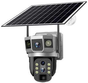 Solar Security Camera 3-Lens WiFi Full-Color Night Vision, Low-Power Outdoor Surveillance, AI Motion Detection, Two-Way Audio Solar Security Camera 3-Lens WiFi Full-Color Night Vision, Low-Power Outdoor Surveillance, AI Motion Detection, Two-Way Audio