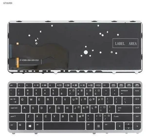 US keyboard for HP EliteBook 840 G1 850 G1 ILVER FRAME BLACK backlit no point US keyboard for HP EliteBook 840 G1 850 G1 ILVER FRAME BLACK backlit no point