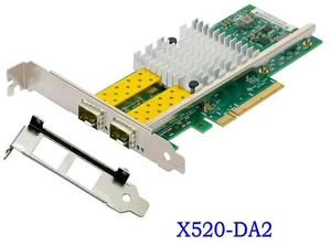 PCIe 10G Dual SFP+ Fiber Server Network Card X520-DA2, Intel 82599 Chipset, 2 x 10Gbps SFP+ Ports, Server / Data Center / Enterprise NIC PCIe 10G Dual SFP+ Fiber Server Network Card X520-DA2, Intel 82599 Chipset, 2 x 10Gbps SFP+ Ports, Server / Data Center / Enterprise NIC