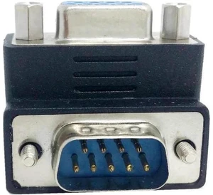 Right-Angled 90° DSUB RS232 9Pin Male to Female Downward Elbow Adapter, D-SUB Serial Port Extender for PC, Projector & Display Devices Right-Angled 90° DSUB RS232 9Pin Male to Female Downward Elbow Adapter, D-SUB Serial Port Extender for PC, Projector & Display Devices