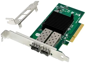 Dual Port 10G PCIe SFP+ Network Card Intel 82599ES, X520-DA2, 2 x 10Gbps Fiber Ports, PCIe x8, for Server / Data Center / High-Performance Computing Dual Port 10G PCIe SFP+ Network Card Intel 82599ES, X520-DA2, 2 x 10Gbps Fiber Ports, PCIe x8, for Server / Data Center / High-Performance Computing