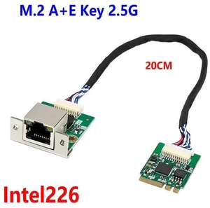 M.2 A+E Key 2.5G Ethernet Network Card Intel I226 Chipset, Single RJ45 Port Server Grade NIC for Industrial Control Gaming PC Desktop Mini PC Workstation with 20cm Cable Plug and Play Windows Linux M.2 A+E Key 2.5G Ethernet Network Card Intel I226 Chipset, Single RJ45 Port Server Grade NIC for Industrial Control Gaming PC Desktop Mini PC Workstation with 20cm Cable Plug and Play Windows Linux
