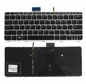 US Laptop Keyboard Backlit with Silver Frame for HP Elitebook Folio 1020 G1 US Laptop Keyboard Backlit with Silver Frame for HP Elitebook Folio 1020 G1