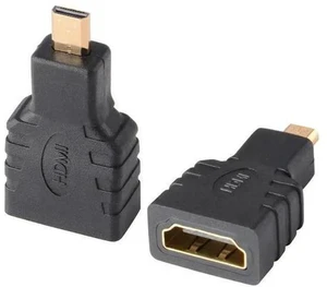 2 Pack Gold-Plated Micro HDMI Male to HDMI Female Adapter, 4K 3D ARC Ethernet Supported Micro HDMI to HDMI Converter for Camera Laptop Smartphone 2 Pack Gold-Plated Micro HDMI Male to HDMI Female Adapter, 4K 3D ARC Ethernet Supported Micro HDMI to HDMI Converter for Camera Laptop Smartphone