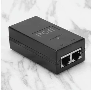 24V 0.5A 24W POE Power Supply Desktop POE Injector Ethernet DC Adapter for CCTV Security Surveillance Cameras 24V 0.5A 24W POE Power Supply Desktop POE Injector Ethernet DC Adapter for CCTV Security Surveillance Cameras